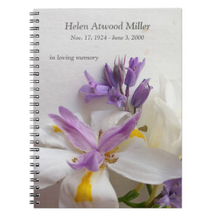 Lily, freesias and scilla flowers notebook