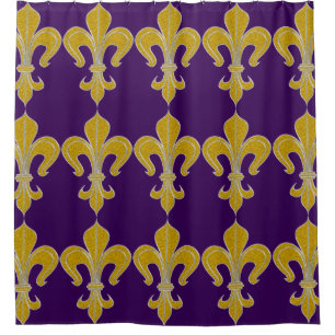Lily gold silver + your Backgr. & ideas Shower Curtain