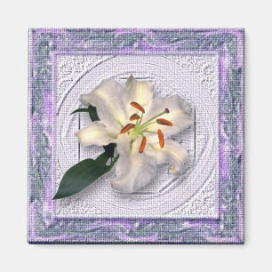 Lily in Canvas Frame Magnet