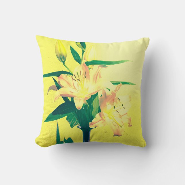 Lily in modern yellow cushion (Front)