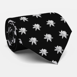 Lily Lotus Black and White Pattern Tie