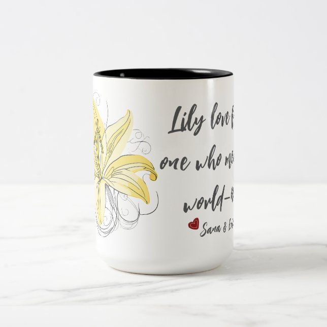 Lily Love Floral Mug – Mum Gift (Center)