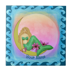 Lily Moon Mermaid  Tile
