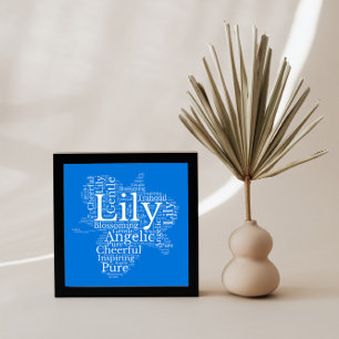 Lily Name Cloud Customisable Poster
