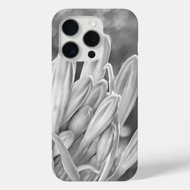 Lily of the Nile Close Up Black & White Case-Mate iPhone Case (Back)