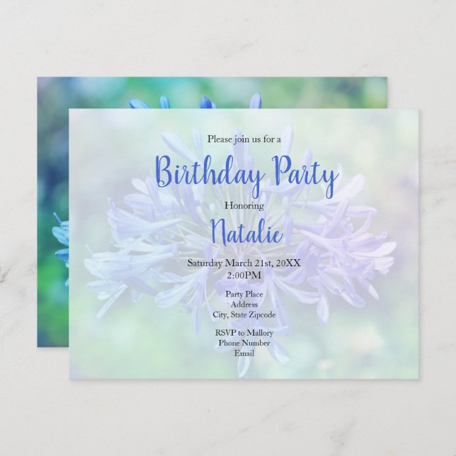 Lily of the Nile Invitation (Front/Back)