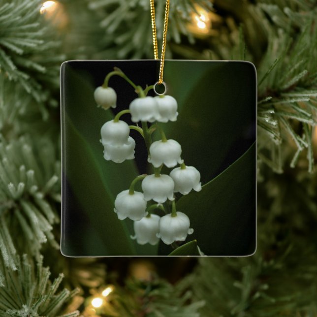 Lily of the Valley-0308 Ceramic Ornament (Tree)