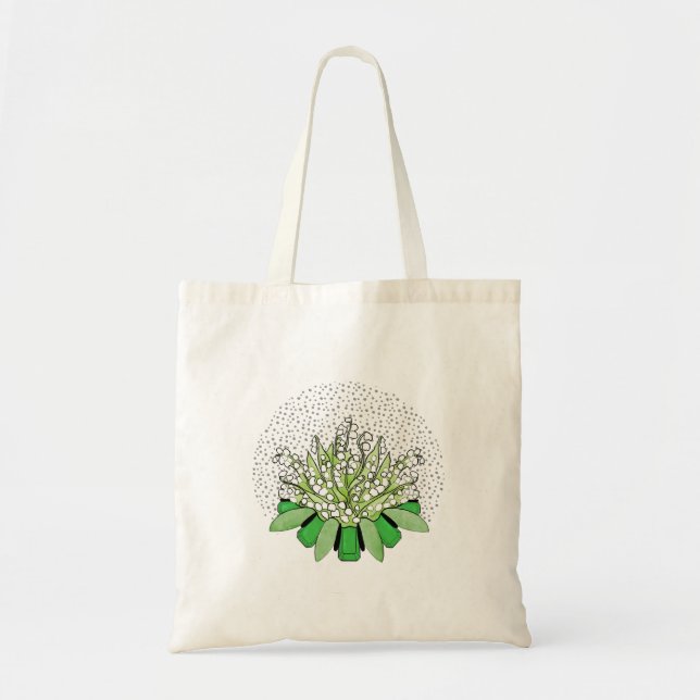 Lily of the Valley and Emerald - May Tote Bag (Front)