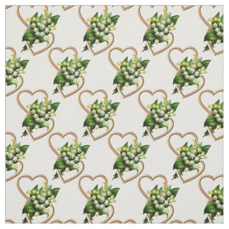 Lily of the Valley and Hearts Fabric