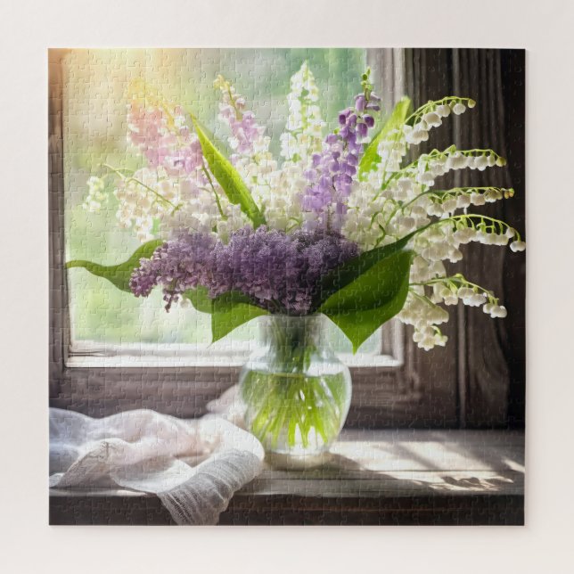 Lily of The Valley and Lilacs Jigsaw Puzzle (Vertical)