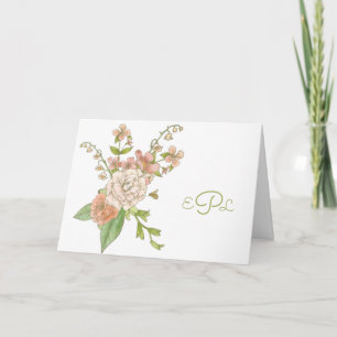 Lily of the Valley and Roses Personal Stationery Card