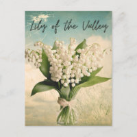 Lily of the Valley Birth Month Flower Retro