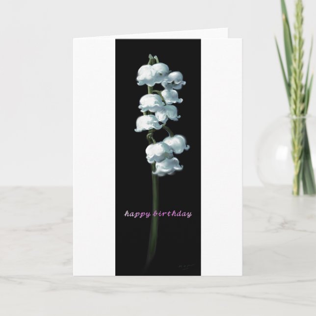 LILY OF THE VALLEY BIRTHDAY CARD (Front)