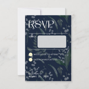 Lily of the Valley - Blue Collation RSVP Card