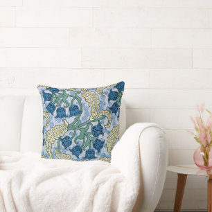 Lily of the Valley Blue Floral Cushion