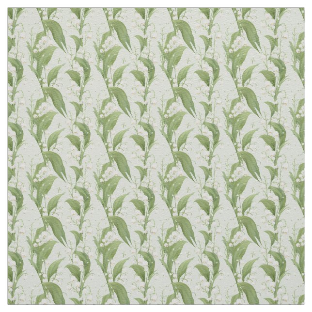 Lily of the Valley Botanical Elegance Fabric (Swatch)