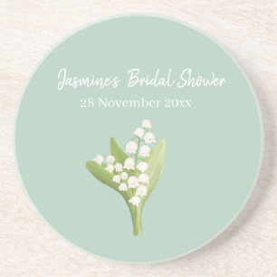 Lily Of The Valley Bouquet Bridal Shower Coaster