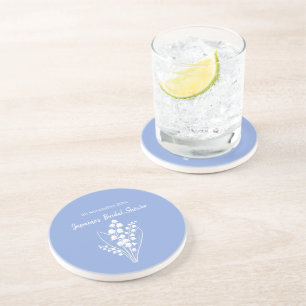 Lily Of The Valley Bouquet Bridal Shower Coaster