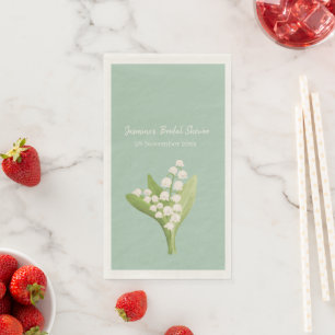Lily Of The Valley Bouquet Bridal Shower  Napkin
