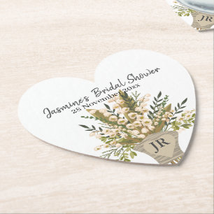 Lily Of The Valley Bouquet Bridal Shower Paper Coaster