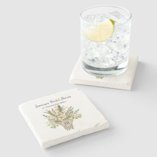 Lily Of The Valley Bouquet Bridal Shower  Stone Coaster
