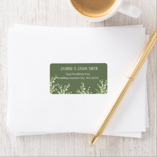 Lily Of The Valley Bouquet Wedding Label