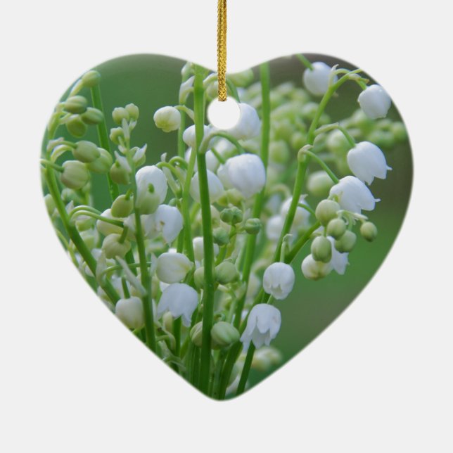 Lily of the valley ceramic tree decoration (Back)