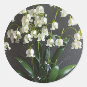 Lily of the valley classic round sticker