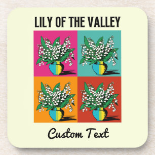 Lily of the Valley Colorful May Birth Month Flower Coaster