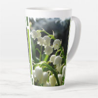 Lily-of-the-Valley Design Latte Mug