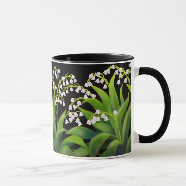 Lily of the Valley Floral Art Mug (Right)