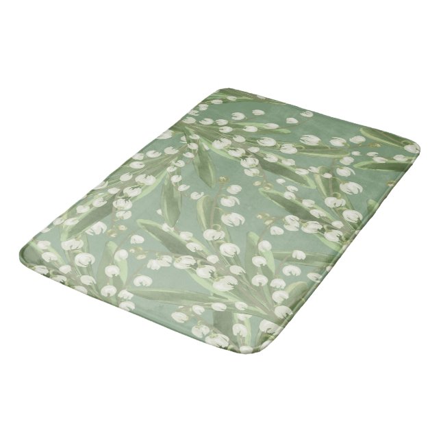 Lily of the valley Floral  Bath Mat (Angled)