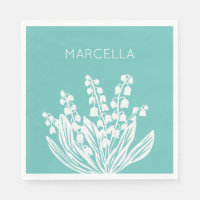  Lily of the Valley Floral Bouquet Custom Name 
