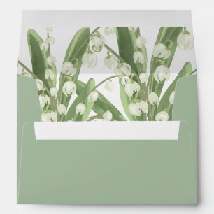 Lily of the Valley Floral Bouquet  Envelope