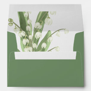 Lily of the Valley Floral Bouquet  Envelope