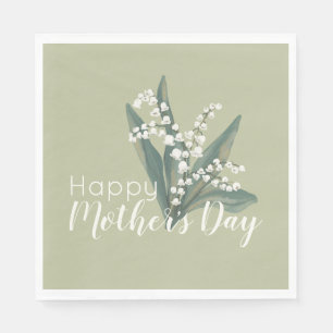 Lily of the Valley Floral  Happy Mother’s Day Napkin