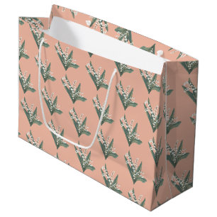 Lily of the Valley Floral Large Gift Bag