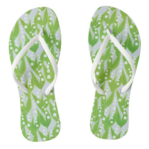 Lily of the Valley Floral Pattern Jandals