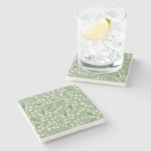 Lily of the valley Floral Stone Coaster