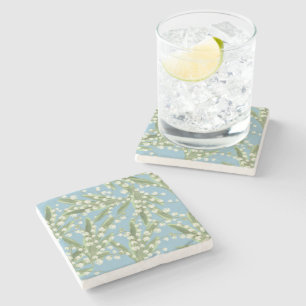 Lily of the valley Floral Stone Coaster