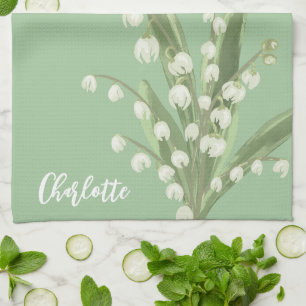 Lily Of The Valley Floral Tea Towel