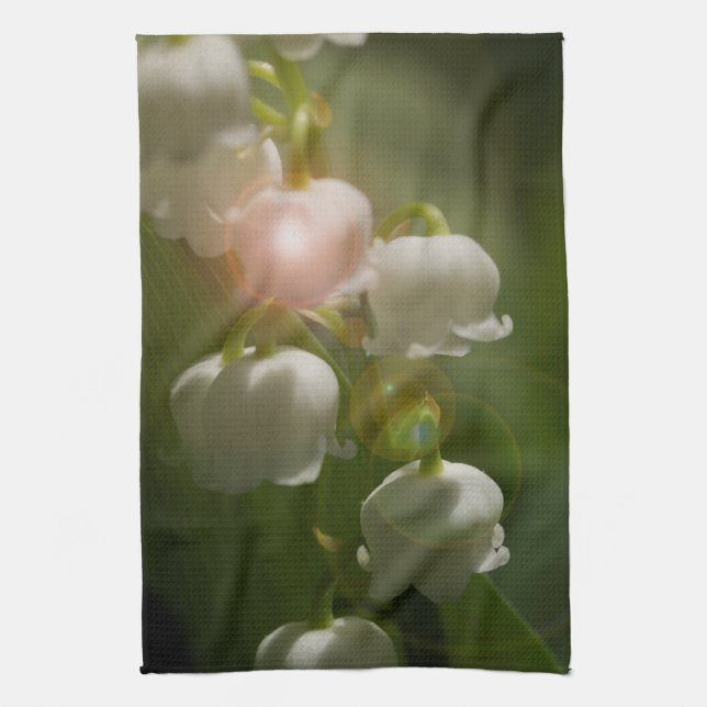 Lily Of The Valley Floral Tea Towel (Vertical)