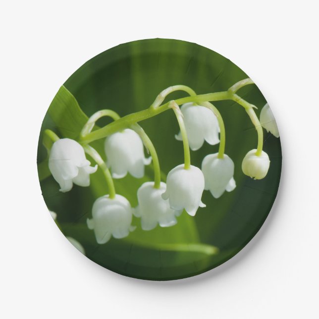 Lily of the valley flower paper plate (Front)