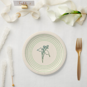 Lily of the valley Flower Paper Plates