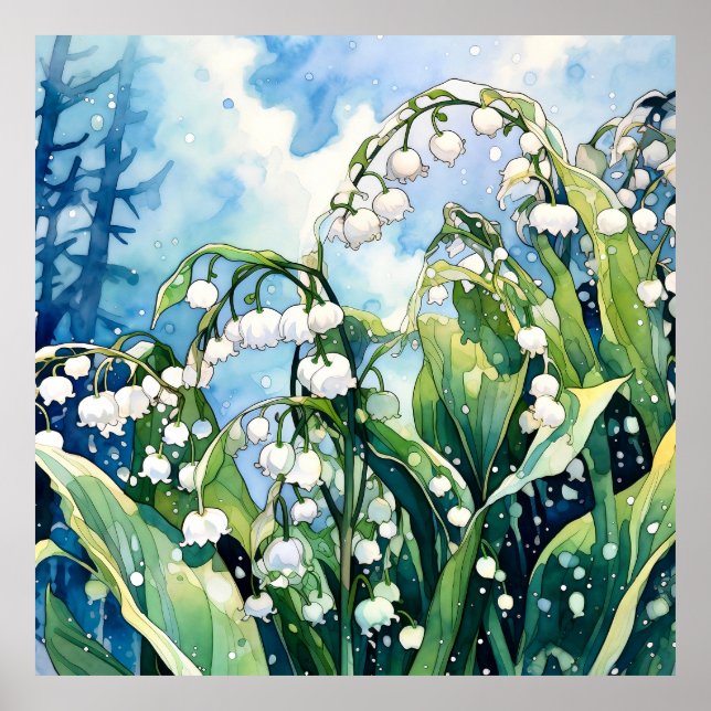 Lily Of The Valley Flower Poster (Front)