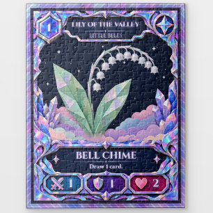 Lily of the Valley Flower, Rainbow Foil Art Jigsaw Puzzle