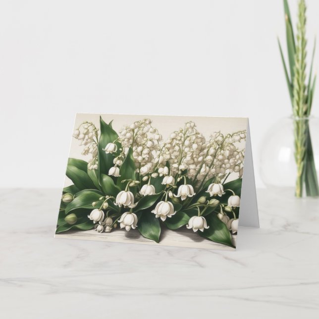 Lily of the Valley Flowers Card (Front)