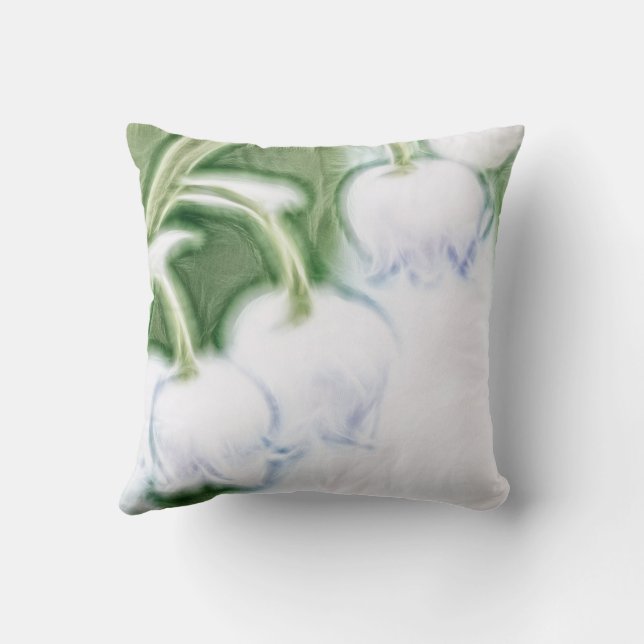 Lily of the Valley Flowers Cushion (Back)