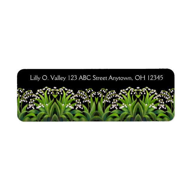 Lily of the Valley Flowers Label (Front)