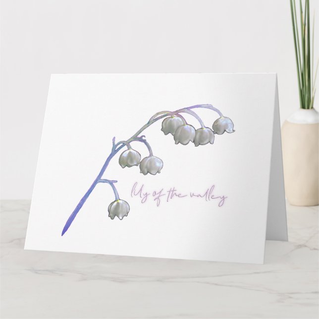 LILY OF THE VALLEY  Folded Greeting Card (Front)